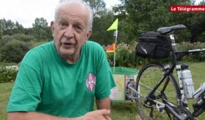 Elven (56). Madrid - Brest  à vélo contre la maladie de Charcot