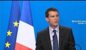 Valls: "le risque de déflation est réel"