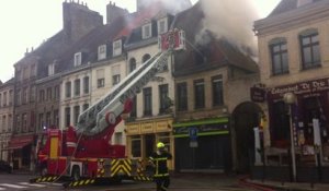 Incendie place Foch à Saint-Omer