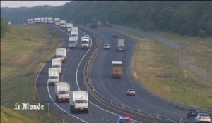 Le convoi humanitaire russe en route vers Louhansk