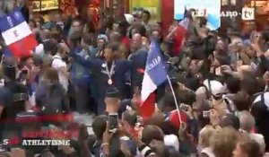 Revivez le retour de l'équipe de France d'athlétisme dans une chaude ambiance à Paris