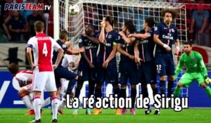 Ajax-PSG (1-1) : la réaction de Sirigu