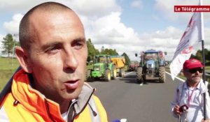 Landerneau. Des artisans et commerçants avec les agriculteurs sur la voie express