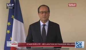 «Hervé Gourdel est mort parce qu'il était français» François Hollande
