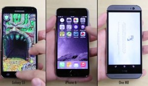 iPhone 6 vs Galaxy S5 vs HTC One (M8) - test comparatif de vitesse!