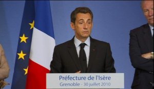 "Discours de Grenoble": l'inhabituel mea culpa de Nicolas Sarkozy
