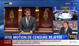 19H Ruth Elkrief: Edition spéciale Rejet de la motion de censure (1/8): Les commentaires de Thierry Arnaud et Anna Cabana - 19/02
