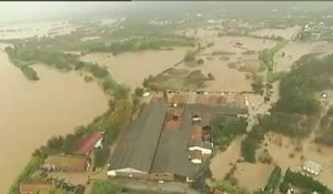 Vue du ciel: inondations dans le Var