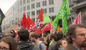 2.000 personnes manifestent contre Marine Le Pen à Bruxelles