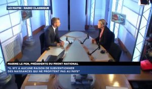 Marine Le Pen, invitée de Guillaume Durand avec LCI
