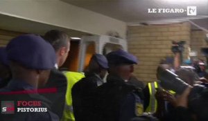 L'arrivée d'Oscar Pistorius au tribunal pour son verdict