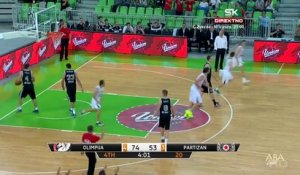 Tir incroyable en basket-ball! Olimpija - Partizan 87-58