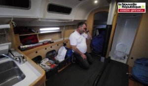 VIDEO. Visite à l'intérieur du bateau du Poitevin Christophe Souchaud