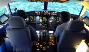 A bord d'un simulateur de vol d'un A 320
