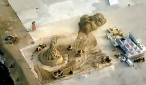 Brésil: un château de sable géant pourrait entrer dans le livre des records