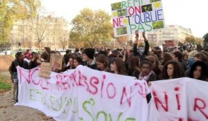 Nouvelle manif lycéenne à Paris en hommage à Rémi Fraisse