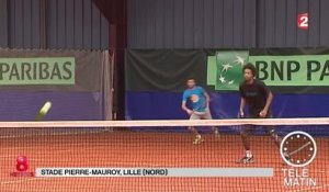Coupe Davis : les Bleus s'entraînent à Lille