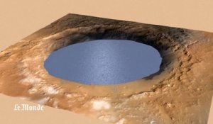 Sur Mars, le robot Curiosity se trouve au milieu d'un lac