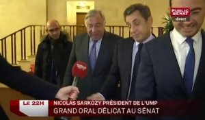 Nicolas Sarkozy président de l'UMP : grand oral au Sénat