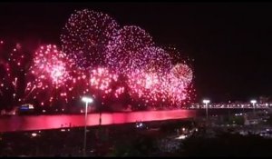 Magnifiques feux d'artifice à Rio de Janeiro pour le nouvel an 2015 !