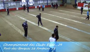 Quatrième tour, Port-des-Barques contre Fontaine, Sport Boules, J9 Elite 2014 2015