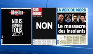 L'attentat contre "Charlie Hebdo" en une de la presse française