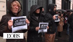 Minute de silence à "l'Obs" après l'attaque contre "Charlie Hebdo"