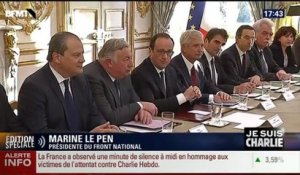 Attentat contre Charlie Hebdo: "c'est une exclusion, il n'y a plus d'union nationale", Marine Le Pen (7/14) - 08/01