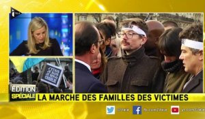 Marche républicaine: l'émotion entre François Hollande et Patrick Pelloux