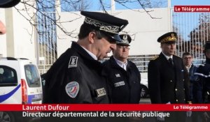 Saint-Brieuc. L'hommage des policiers à leurs collègues tués à Paris