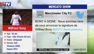 Mercato Show / La fiche transfert de Wilfried Bony à Manchester City - 14/01