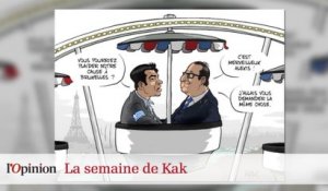 Dessin de Kak : Tsipras - Hollande, rendez-vous galant à Paris