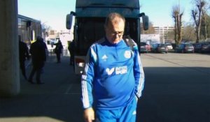 L'arrivée des Olympiens au stade de la Route de Lorient