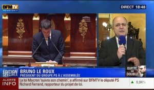 BFM Story: Édition spéciale Loi Macron (8/9): "Le recours à l'engagement de la responsabilité du gouvernement s'imposait": Bruno Le Roux - 17/02