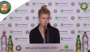 Conférence de presse Eugenie Bouchard Roland-Garros 2015 / 1er Tour