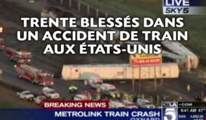 Trente blessés dans un accident de train aux États-Unis