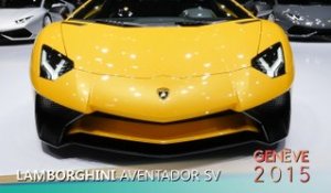 Lamborghini Aventador SV en direct du salon de Genève 2015