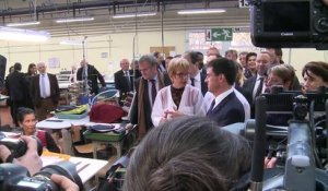 Visite d'usines en Haute-Vienne de Manuel Valls et JC Cambadélis