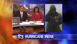 Une interview de Spiderman lors de l'ouragan Irene
