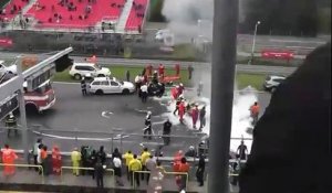 Un crash en Lamborghini Gallardo sur circuit
