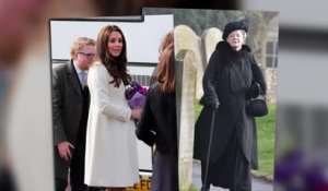 La Duchesse de Cambridge visite le plateau de Downton Abbey