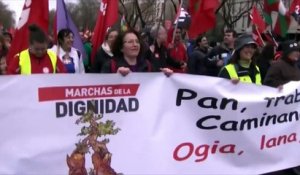 Madrid : des dizaines de milliers de personnes manifestent contre l'austérité