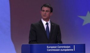 Conférence de presse de Manuel Valls à Bruxelles