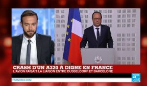 François Hollande : "Les conditions de l'accident laissent penser qu'il n'y aurait aucun survivant"