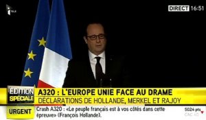 Crash de l'A320 : la deuxième boîte noire toujours recherchée, selon François Hollande