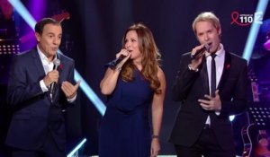 Hélène Ségara, Thierry Beccaro et Damien Thévenot chantent "Il jouait du Piano debout"