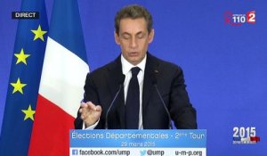 Nicolas Sarkozy : "Les Français ont massivement rejeté la politique de François Hollande" lors des départementales