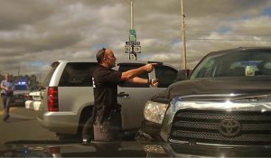 course poursuite d'un voleur de voiture