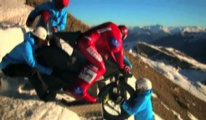 Eric Barone bat une fois de plus le record du monde de vitesse en VTT sur neige