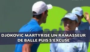 Djokovic martyrise un ramasseur de balle puis s'excuse